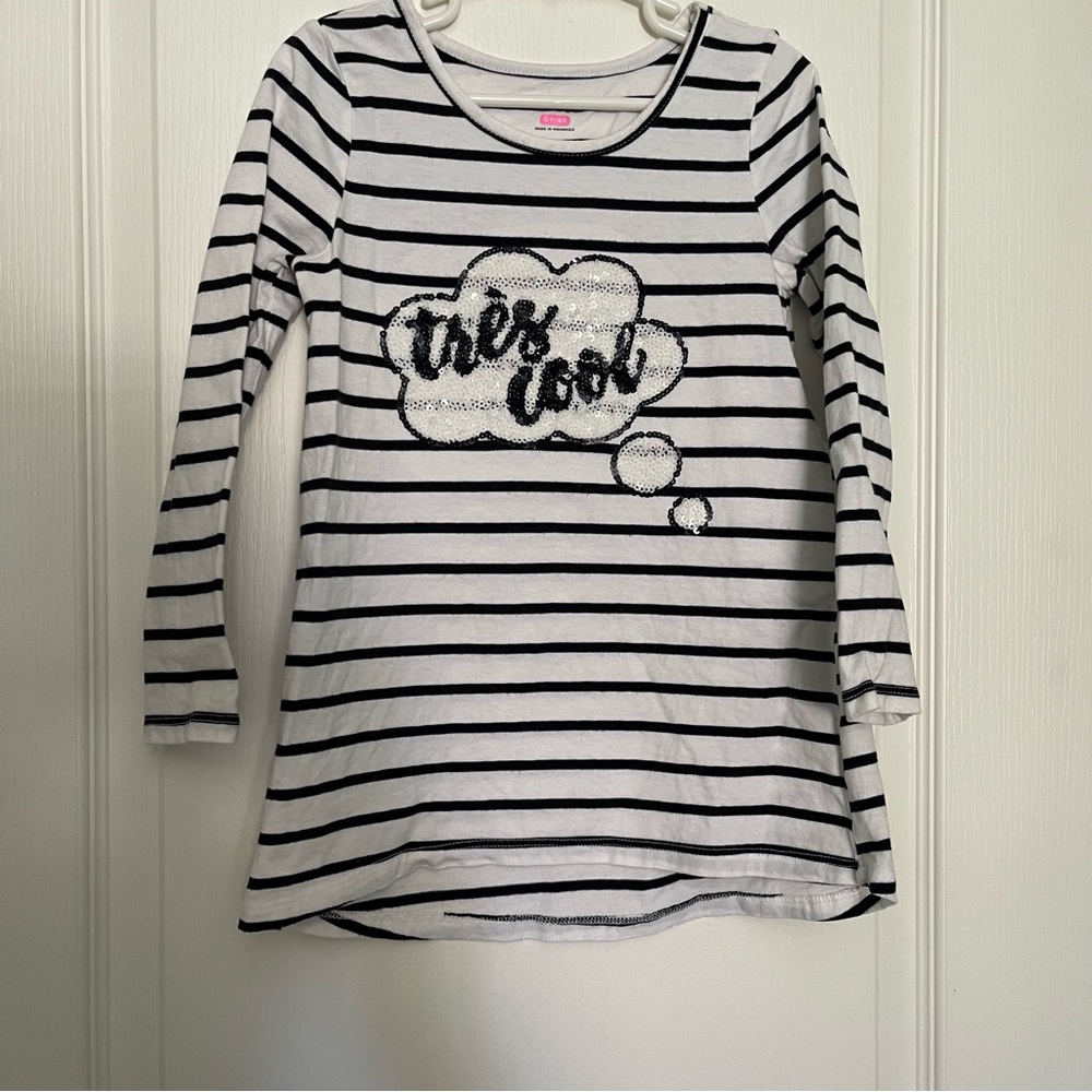 Children's Place Stripe Long Sleeve Shirt – Girls Size S/P 5/6